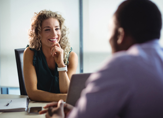 People meeting for an interview